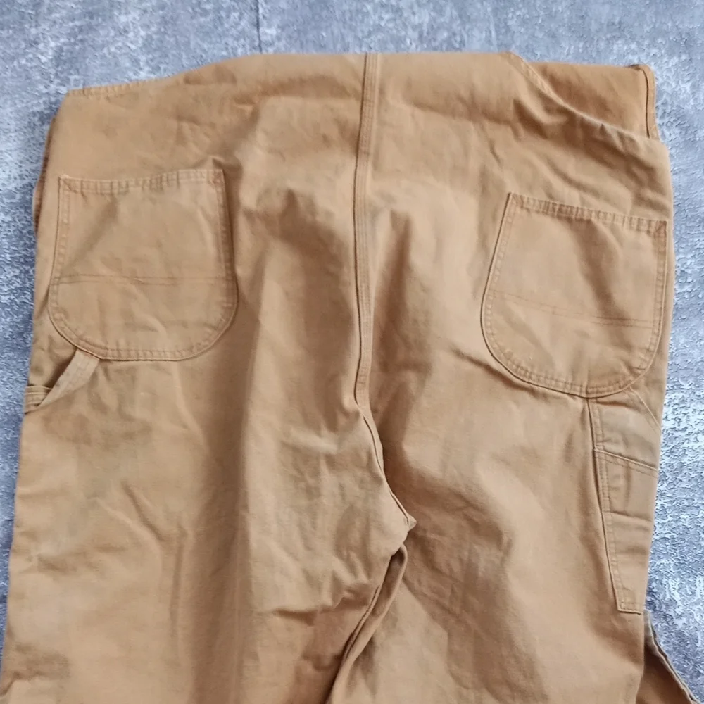 Dickies Brown Denim Overalls WORKWEAR UNISEX WIDE W216490 - Picture 15 of 15